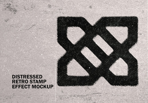 Distressed Retro Stamp Effect Mockup