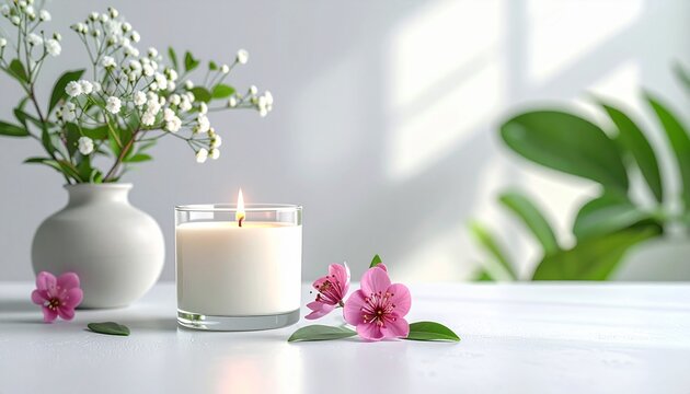キャンドル、アロマセラピー、リラクゼーションのイメージ画像