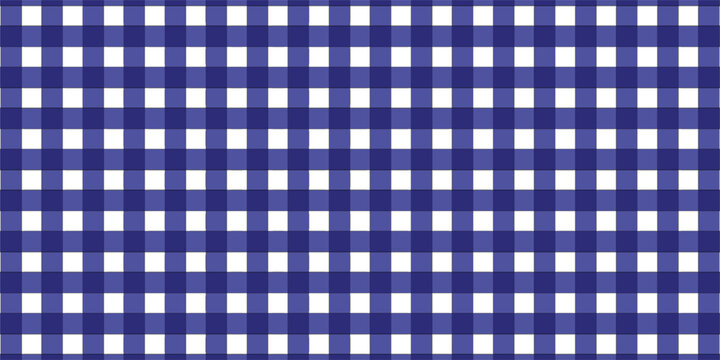 blue gingham or vichy pattern. Autumn or Thanksgiving day textile print for tabletop, picnic blanket, basket napkin, shirt or handkerchief. Cotton, linen or flannel design. vector