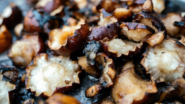 Deliciously Charred Chestnuts Cooked to Perfection on a Grill