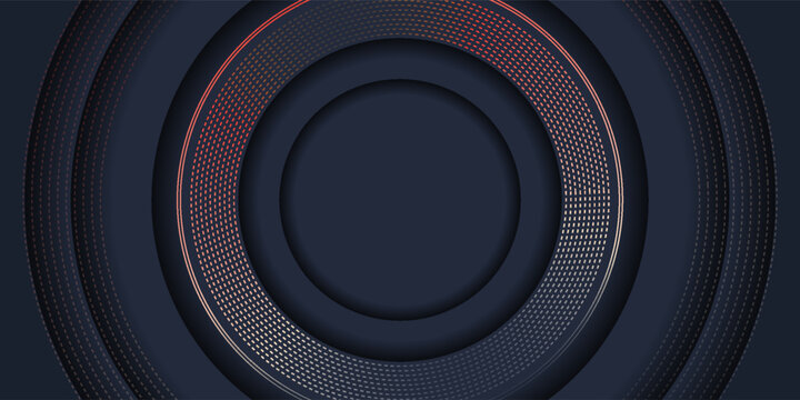 Luxury elegant background with gold element on dark surface. Business presentation layout