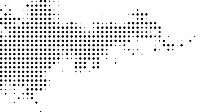 Pixelated assault rifle illustration isolated on transparent background