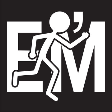 Minimalist vector illustration of a person joyfully raising arms next to large EVM letters, symbolizing achievement in education, testing, or evaluation. Ideal for academic, business, or motivational 