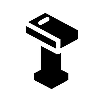 Classic railway track bolt square nut fishtail shape silhouette