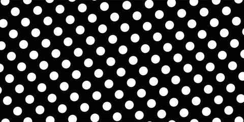 Black Polka dot seamless pattern. Polka dot Texture  background. Black  Dotted  pattern. White seamless pattern with black polka dots. © Darus Cell