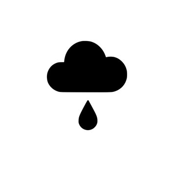 Storm rain cloud graphic mark black white icon 