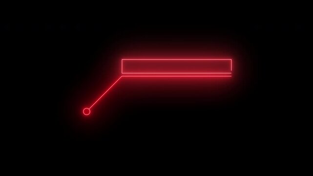 Animation of HUD elements. Red neon HUD element futuristic callout motion graphics animation. 4k video