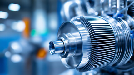 Fototapeta premium Intricate network of industrial cooling fins, thermal management hardware and engineering precision concept, defocused background, with copy space