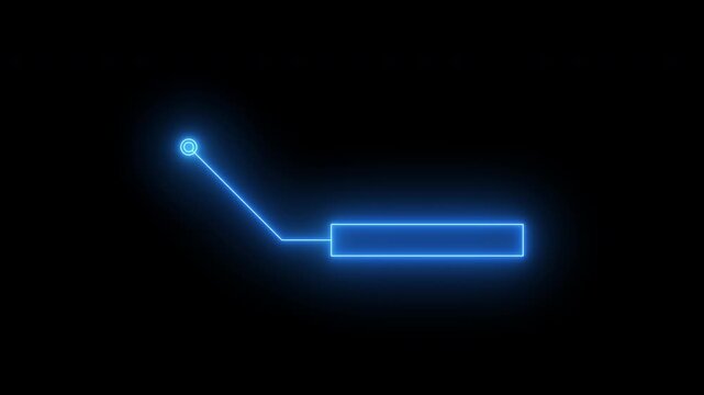 Futuristic Glow HUD Callout Animation, Neon blue callout elements designed for text highlighting and user interface projects.4k video