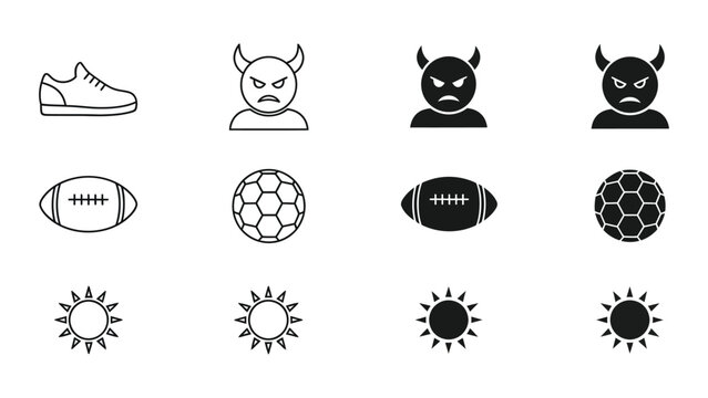 Contrast of everyday items and mythical figures in monochrome iconography