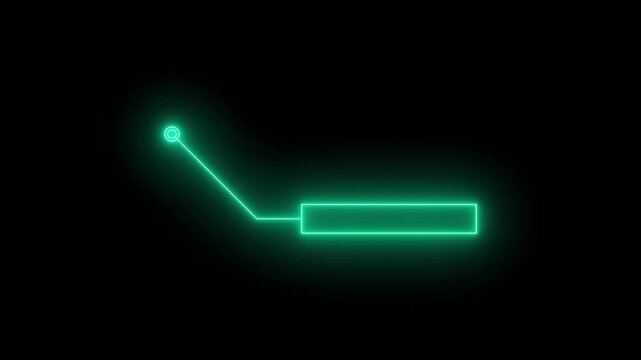 Futuristic Glow HUD Callout Animation, Neon green callout elements designed for text highlighting and user interface projects.4k video