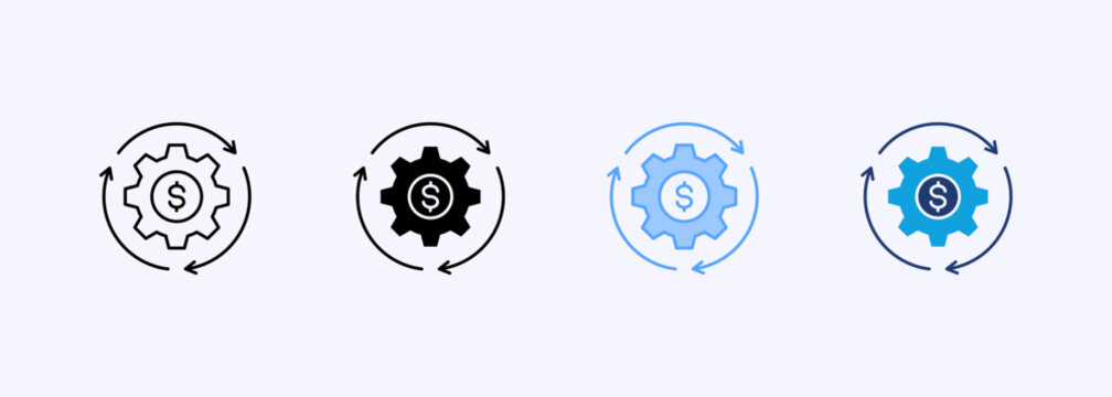 Business Continuity Icon Set Multistyle Various Collection Element For Design