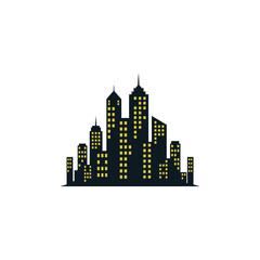 Fototapeta premium City Skyline with Tall Skyscrapers.