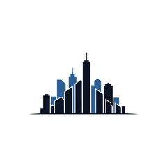 Fototapeta premium City Skyline with Tall Skyscrapers.
