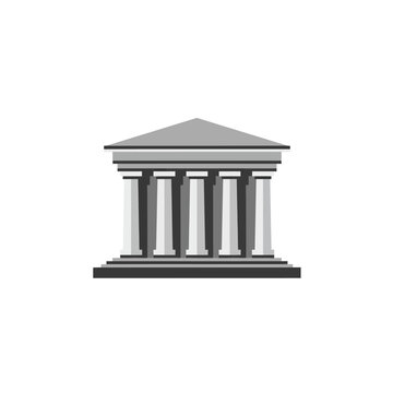 Classic Greek Temple Architecture Design.