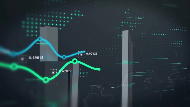 Financial Data Dashboard Interface &ndash; Business Analytics, Market Insights and Investment Concept 4K Video