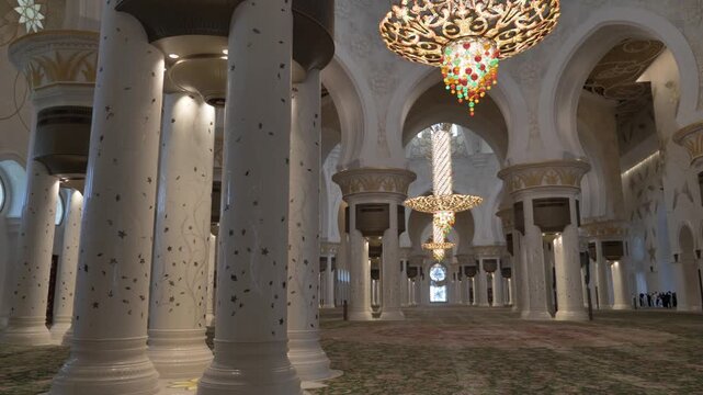 Rich and beautiful interior palace in Abu Dhabi, UAE