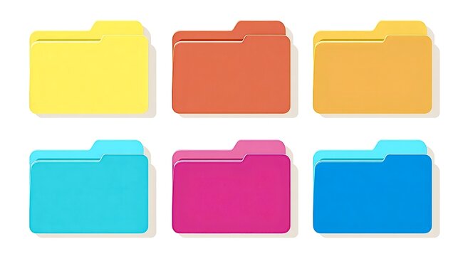 Colorful file folders representing data organization and storage