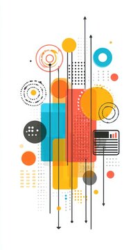 Optimizing business success performance metrics for roi in corporate environments flat design illustration