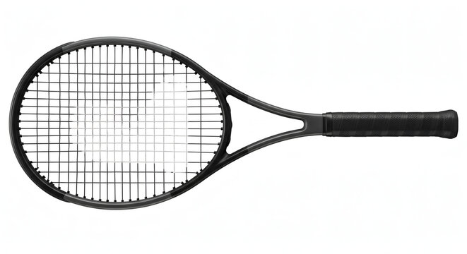 professional tennis racket isolated on white background