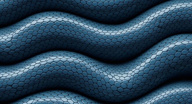 Abstract Macro Flow of Sea Snake Scales with Ocean Blue Teal Gradient and Wet Stone Texture
