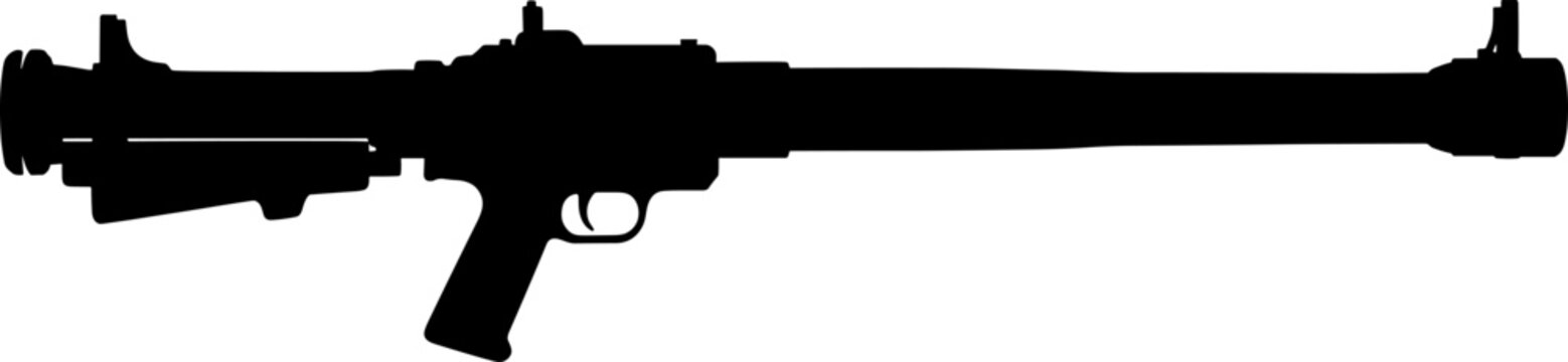 Anti-tank rocket-propelled grenade launcher silhouette