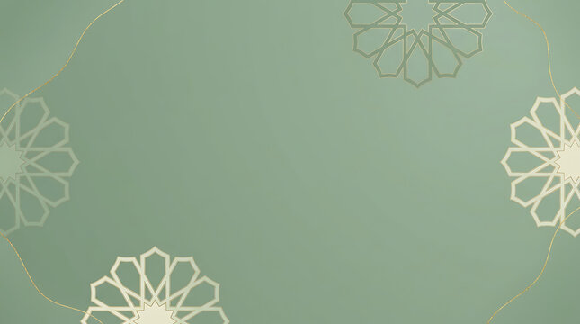 Elegant Islamic Geometric Pattern Background with Subtle Gradient and Ornate Motifs