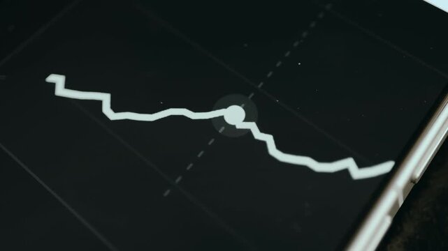 Line chart with a moving data point