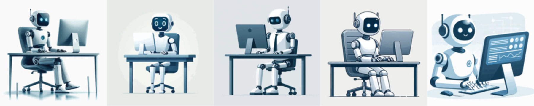Vector of robot using computer