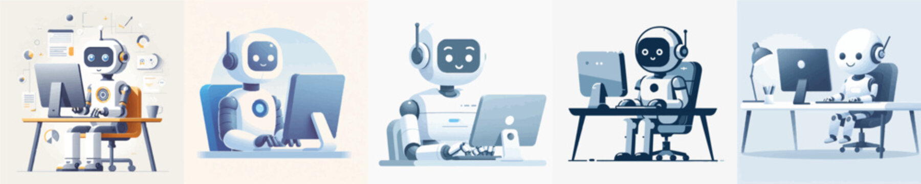 Vector of robot using computer