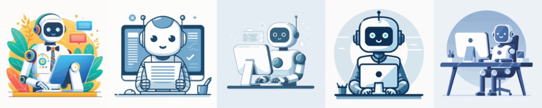 Vector of robot using computer