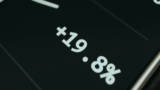 Upward trend showing percentage increase and growth