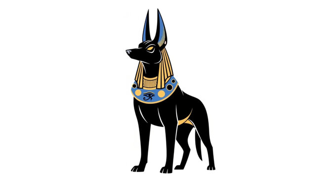 Ancient Egyptian god Anubis jackal deity illustration 4.