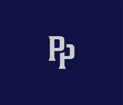 A White Capital letter P with a Capital Letter P in the interior On a Greyscale Background
