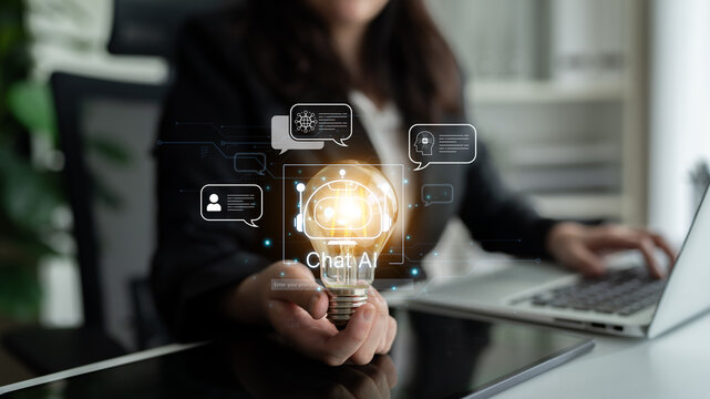 Futuristic AI chatbot with autonomous agent capabilities, AI natural language understanding, and seamless business workflow AI integration. AI for modern productivity and tech solutions. Corpus