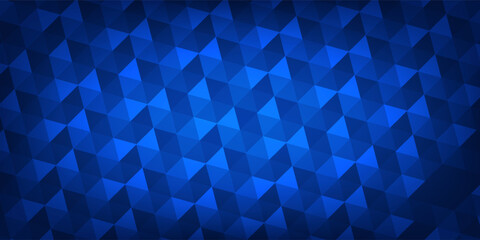 Fototapeta premium Black dark navy blue silver abstract pattern background. Geometric shape. Line triangle angle fold polygon diamond 3D. Color gradient ombre. Rough grain noise