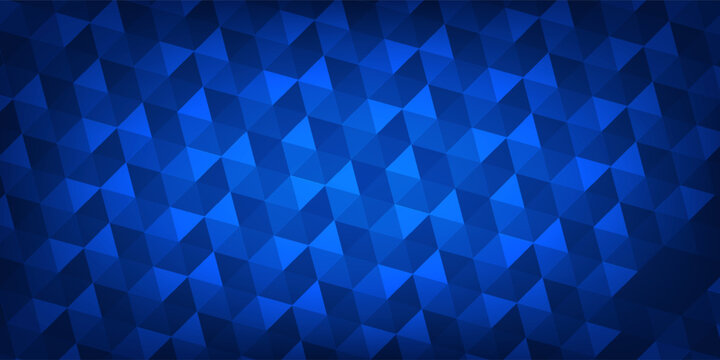 Black dark navy blue silver abstract pattern background. Geometric shape. Line triangle angle fold polygon diamond 3D. Color gradient ombre. Rough grain noise