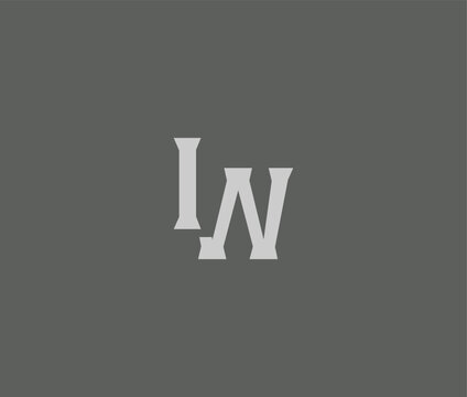 Large white letters IW on dark gray background