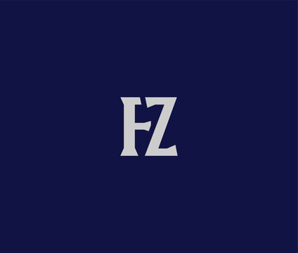 Web or Application Interface in Blue Color on Gradient Background with Letter FZ