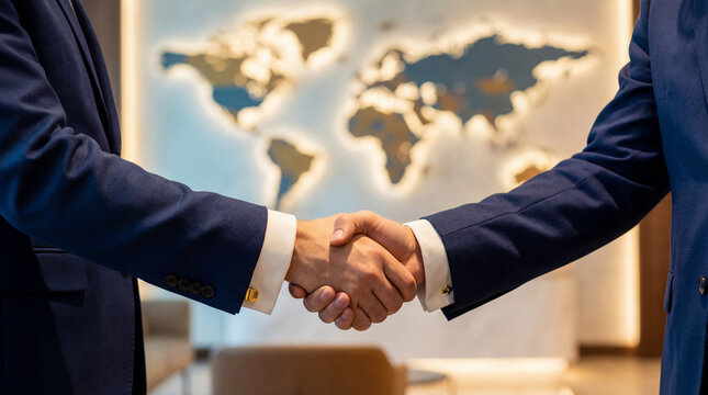 Global peace negotiation concept background involving major powers and Middle East conflict, Geopolitical tensions in the world 