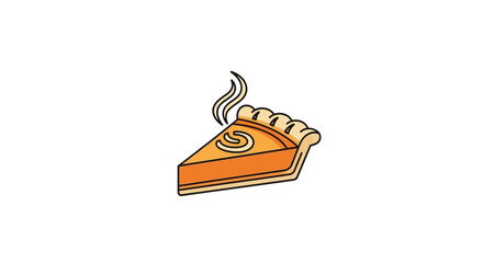 A Tempting Slice Of Pie, Offering Flavor And Aroma In A Sweet Illustration