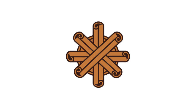Abstract Cinnamon Sticks: Artistic Design for Culinary, Spices, and Emblem Projects
