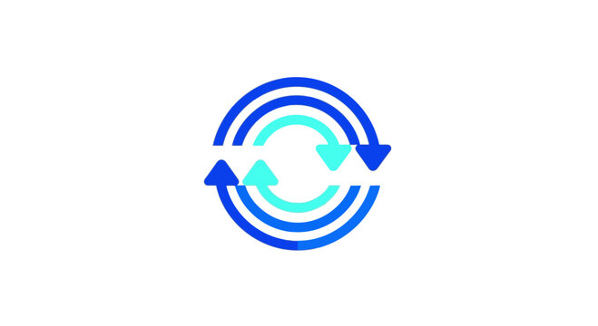 Abstract Digital Design Depicting Circular Arrows Indicating Recurrence Process