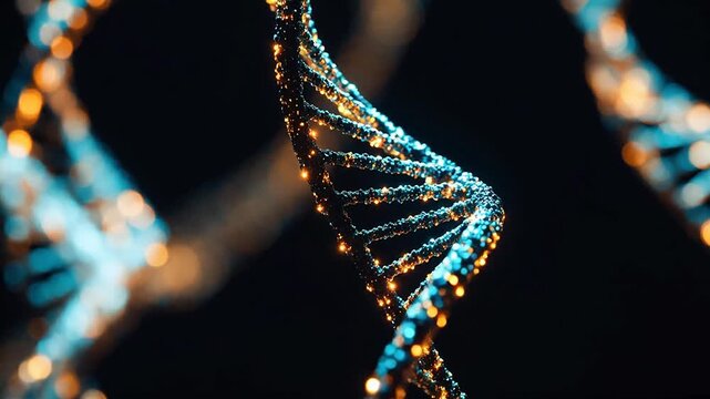 DNA double helix structure perfect for social media campaigns and vlogs