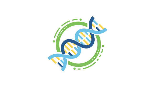 DNA double helix genetic structure symbol.