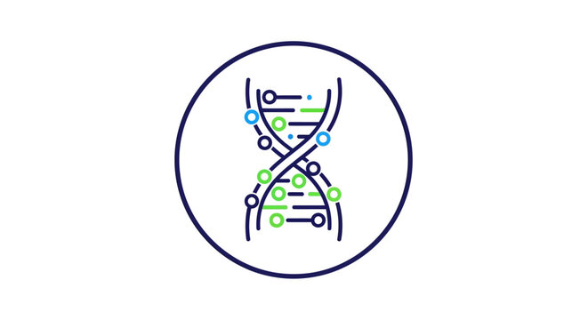 DNA double helix structure icon.