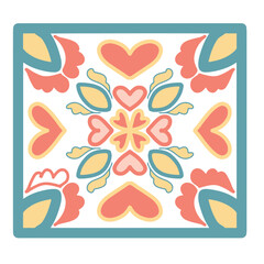 Obraz premium Seamless Pattern Geometric Flower nature design