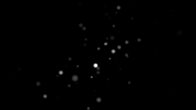 Glowing sparkle bubbles animation with anime particle impact explosion animation, comic manga flashes and glitter FX, particle magic stardust loop for festive video overlays in 4K resolution