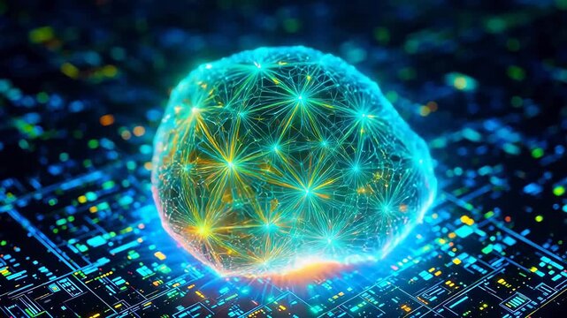 Abstract digital cloud network symbolizing creativity, art, and imagination