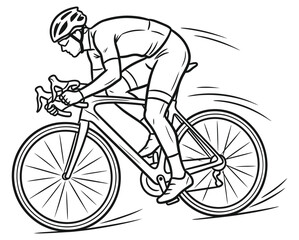 Fototapeta premium Cyclist riding a bicycle